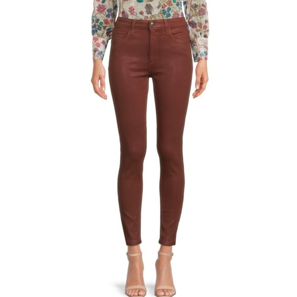 NWOT JOE'S JEANS Women's High Rise Coated Skinny Jeans In Saddleback - Picture 1 of 6